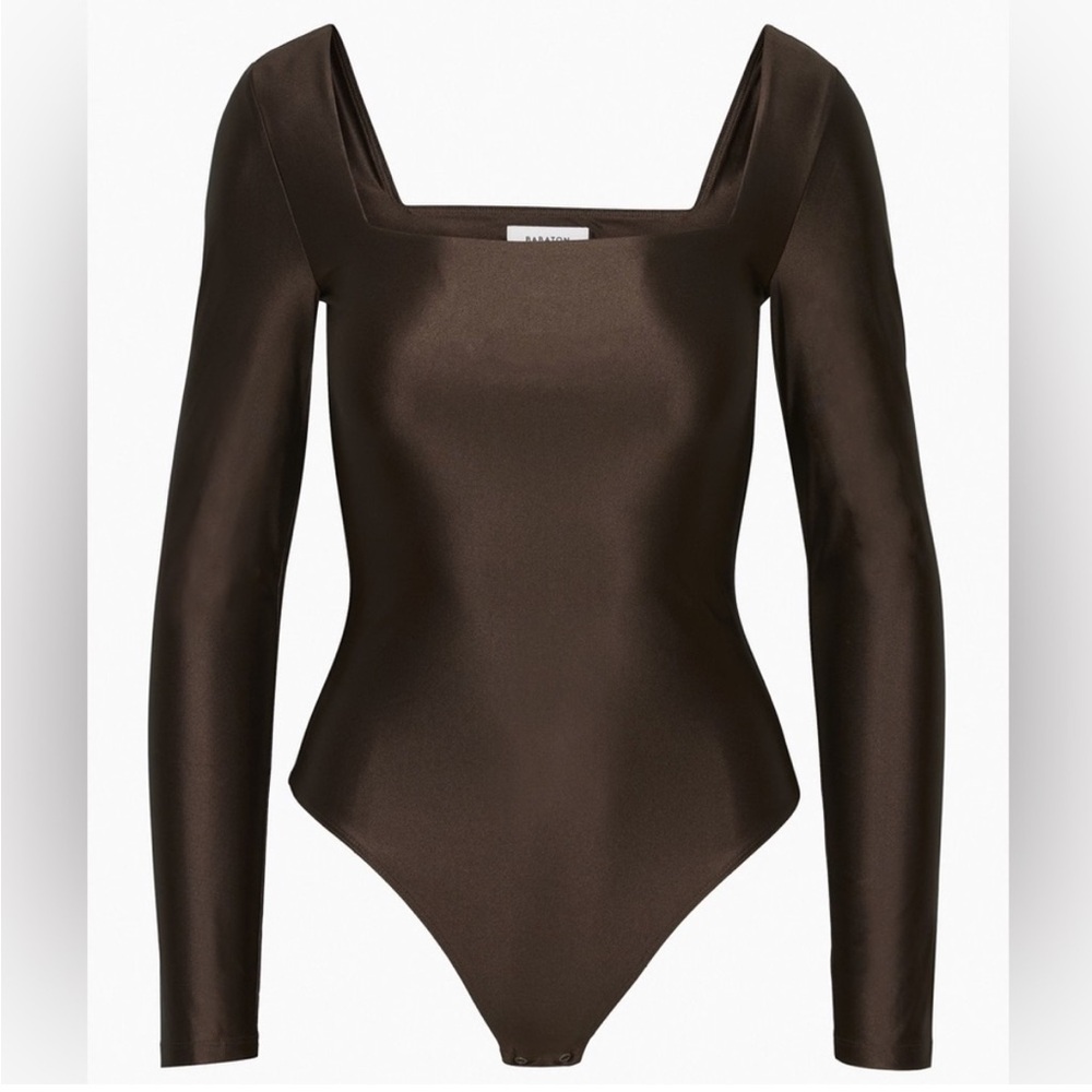 Aritzia Brown Long Sleeve Bodysuit